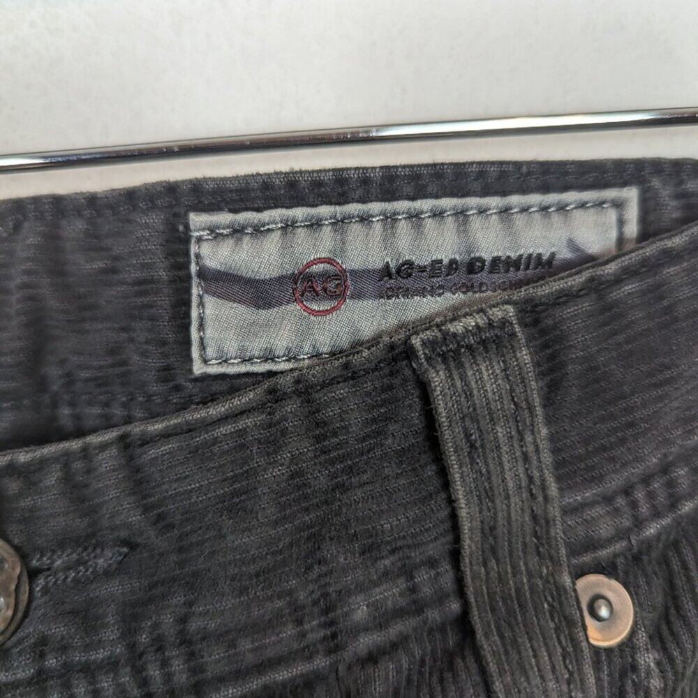 AG Adriano Goldschmied Black Corduroy The Graduate Tailored Leg Pants - Picture 7 of 9